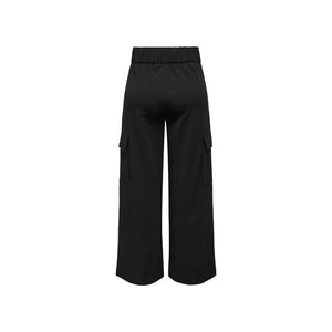 Jacqueline De Yong Black Polyester Casual Pants