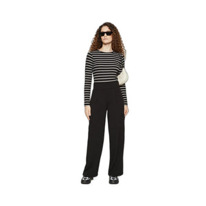 Jacqueline De Yong Black Polyester Casual Pants