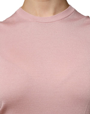 Dolce & Gabbana Pink Cashmere Knitted Sleeveless Tank Top