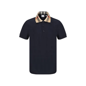 Burberry Blue Cotton Polo Shirt