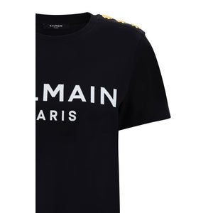 Balmain Black Cotton T-Shirt