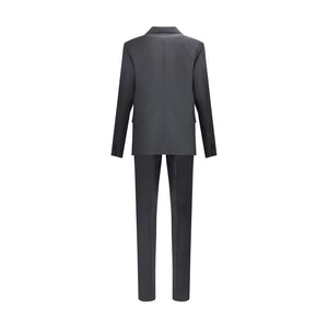 Dsquared² Black Fleece Wool Two-Piece Suit