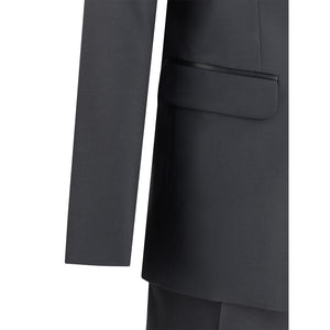 Dsquared² Black Fleece Wool Two-Piece Suit