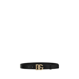 Dolce & Gabbana Black Calf Leather Bos Taurus Regular Belt