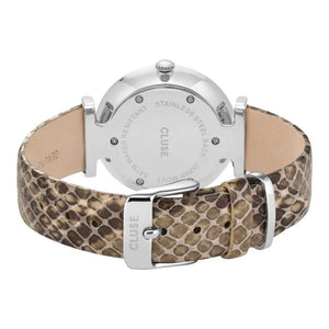 Cluse Beige Leather Dress Watch