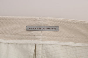 Ermanno Scervino Beige Slim Jeans Corduroy Skinny Pants