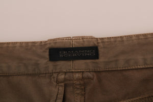 Ermanno Scervino Brown Cotton Casual Slim Fit Pants