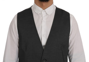 Dolce & Gabbana Gray STAFF Cotton Rayon Vest