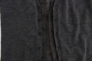 Costume National Gray Wool Button Cardigan Sweater