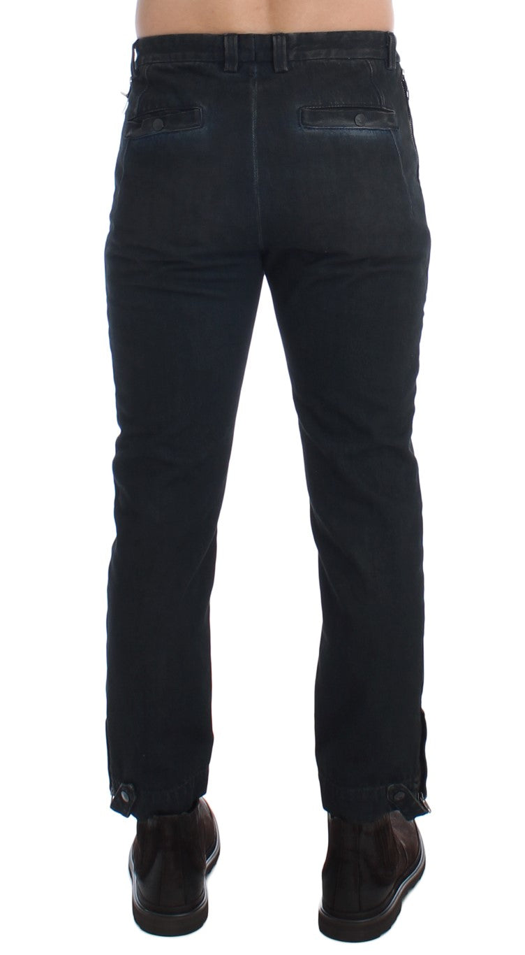 Costume National Blue Cotton Slim Pants Denim Jeans
