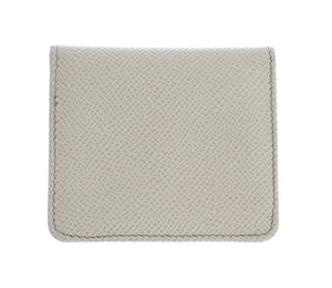 Dolce & Gabbana White Dauphine Leather Case Wallet