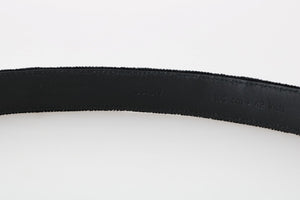Dolce & Gabbana Black Cotton Royal Bee Embroidery Belt