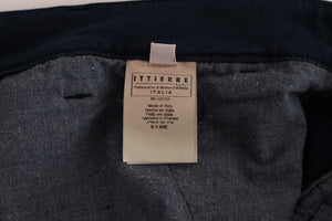 GF Ferre Blue Stretch Straight Fit Pants Chinos