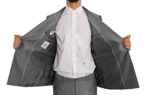 Dolce & Gabbana Black Stretch Crystal Bee Slim Fit Suit