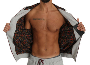 Billionaire Italian Couture Gray Cotton Sweater Pants Tracksuit