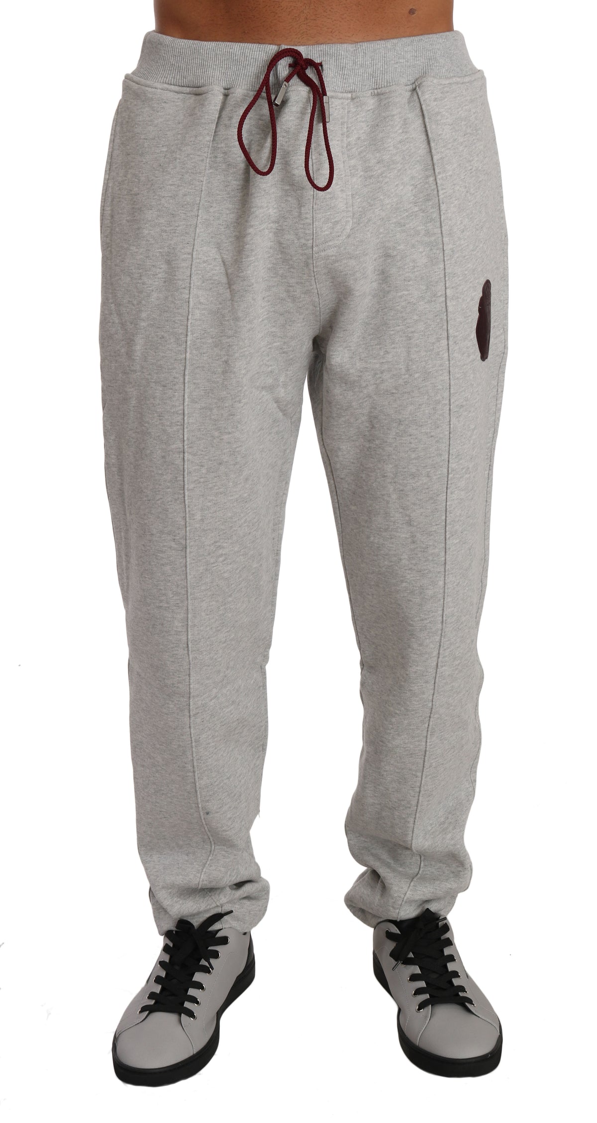 Billionaire Italian Couture Gray Cotton Sweater Pants Tracksuit