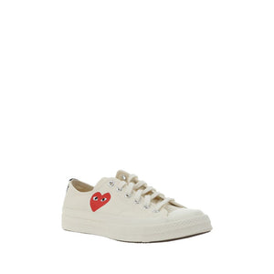 Comme Des Garçons Play x Converse White Rubber Low Top Sneakers