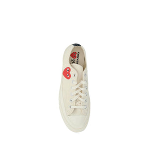 Comme Des Garçons Play x Converse White Rubber Low Top Sneakers
