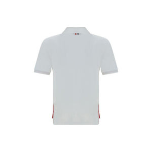 Thom Browne White Cotton Polo Shirt