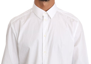 Dolce & Gabbana White Cotton GOLD Dress Shirt
