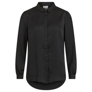 Vila Clothes Black Polyester Blouse