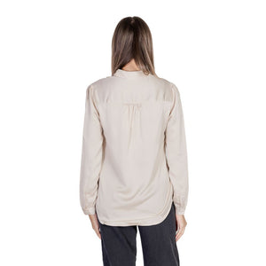 Vila Clothes Gold Polyester Blouse