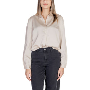 Vila Clothes Gold Polyester Blouse