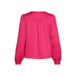 Vila Clothes Pink Polyester Blouse