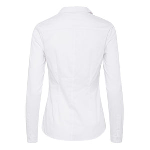 ICHI White Cotton Blouse