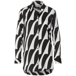 Street One Black And White Viscose Blouse
