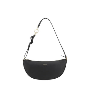 Ferragamo Black Calf Leather Bos Taurus Shoulder Bag