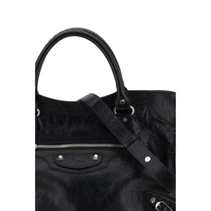 Balenciaga Black Lamb Ovis Aries Aries Shoulder Bag