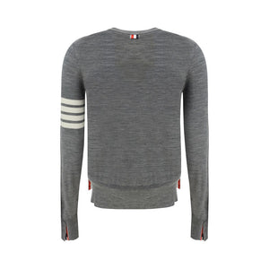 Thom Browne Gray Fleece Wool Sweatshirt