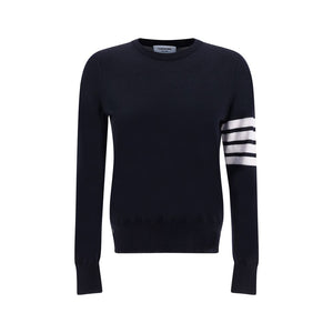 Thom Browne Blue Fleece Wool Sweatshirt