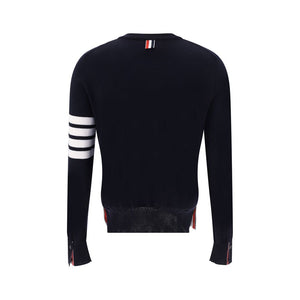 Thom Browne Blue Fleece Wool Sweatshirt