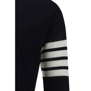 Thom Browne Blue Fleece Wool Sweatshirt