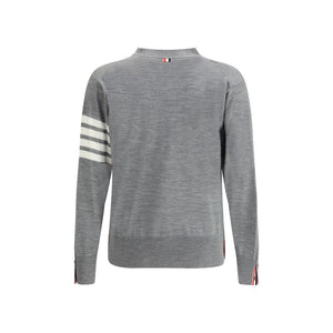 Thom Browne Gray Fleece Wool Cardigan