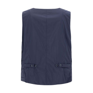 Herno Blue Polyamide Sleveless Jacket