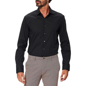 Calvin Klein Black Cotton Dress Shirt