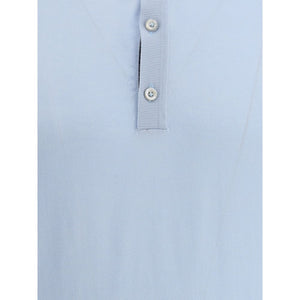 MooRER Light Blue Cotton Polo Shirt