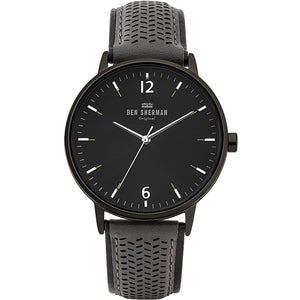 Ben Sherman Black Leather Dress Watch