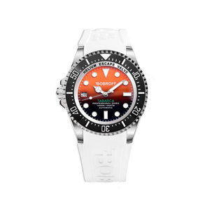 Bobroff White Rubber Sport Watch