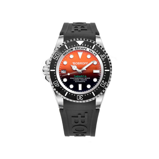 Bobroff Black Rubber Sport Watch