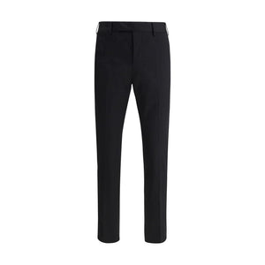 PT Torino Black Cotton Casual Pants