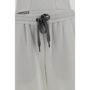 Brunello Cucinelli White Cotton Casual Pants