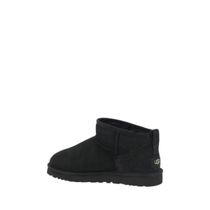 UGG Black Goatskin Ankle Boots