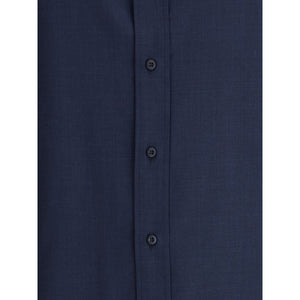 Brunello Cucinelli Blue Cotton Shirt