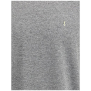 Saint Laurent Grey Cotton Oversized T-shirt