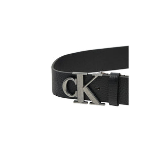 Calvin Klein Jeans Black Leather Regular Belt