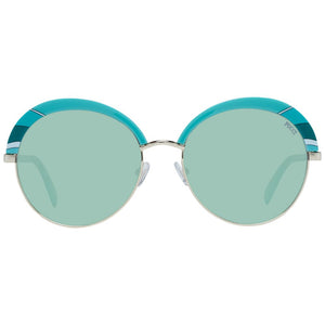 Emilio Pucci Turquoise Metal & Plastic Sunglasses
